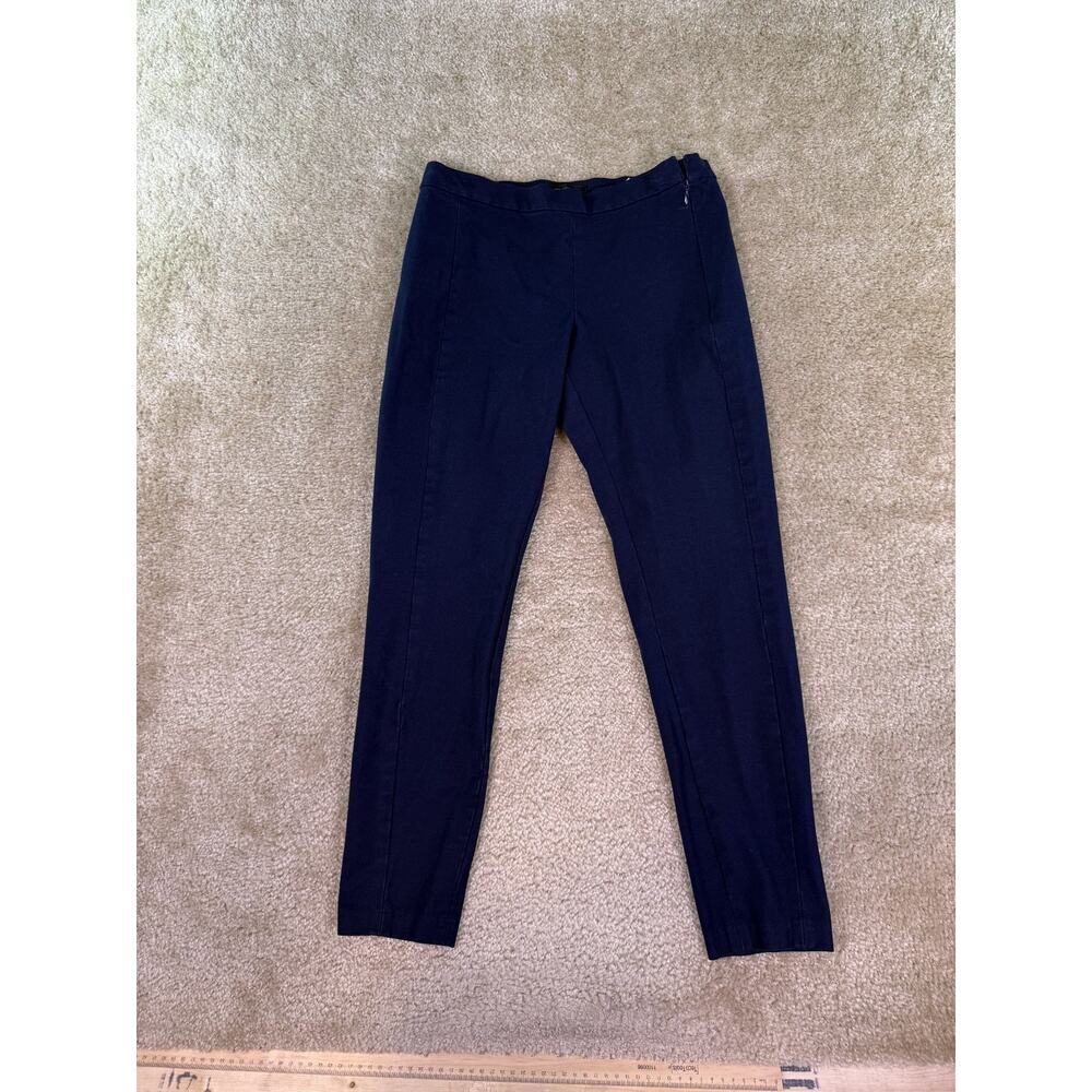 Banana Republic Devon Ankle Pants Womens Size 6 Blue Side Zip Mid Rise E310